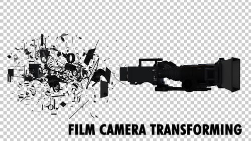 Abstract Geometric Camera Assemble Build Animation