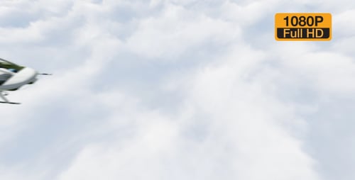 Helicopter auf den Wolken
