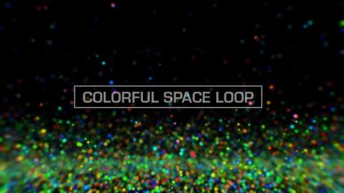 Boucle spatiale de particules colorées