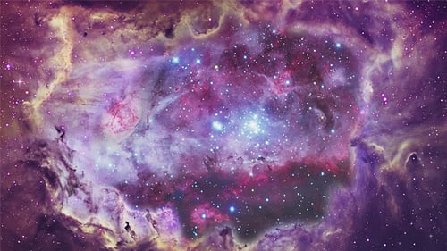 Bright Cosmic Nebula in an Endless Space