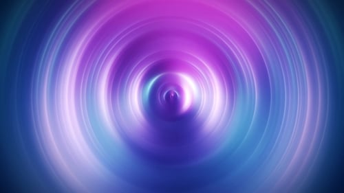 Abstract Fluid Glowing Circles Tunnel Background Animation