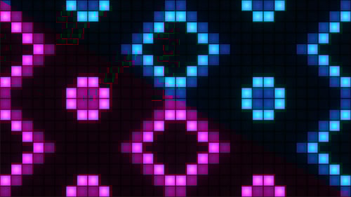 Glowing Geometric Squares Loop Background Animation