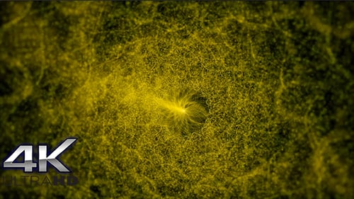 Abstract Yellow Particle Vortex Background Loop