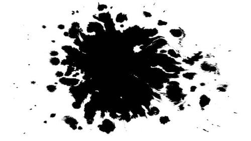 Organic Black Ink Splatter Fluid Reveal