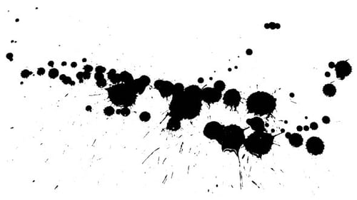 Fluid Black Ink Splatter Transition