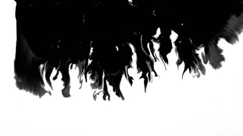 Ink Flowing From Top To Bottom on Wet Paper 01