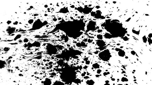 Artistic Black Ink Splatter Reveal Transition