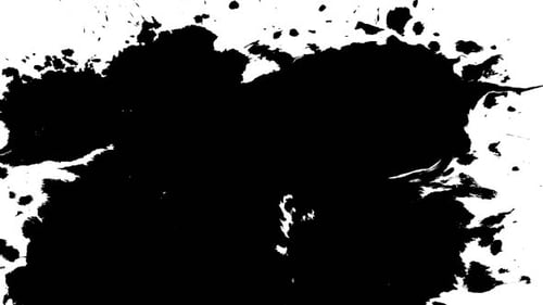 Beaucoup de gouttes d'encre sur du papier humide 03