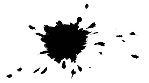 Dynamic Black Ink Splatter Transition Reveal Element