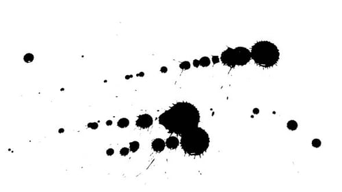 Black Ink Splatter Reveal Transition Effect