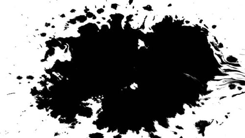 Fluid Black Ink Splatter Reveal Animation
