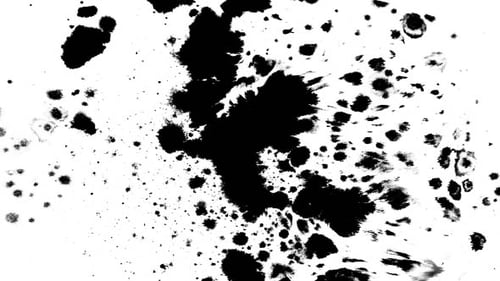 Beaucoup de gouttes d'encre sur du papier humide 12
