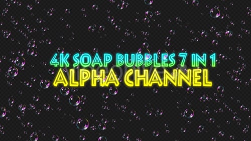 Realistic Floating Soap Bubbles Animated Background