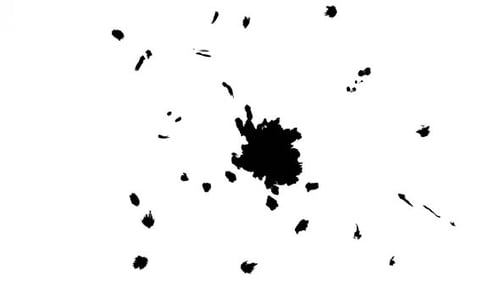 Fluid Black Ink Splatter Transition Reveal