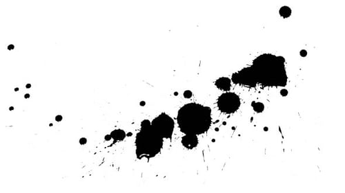 Fluid Black Ink Splatters Reveal Transition