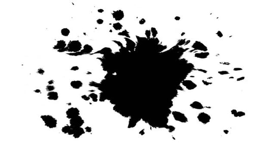 Fluid Black Ink Splatter Reveal Alpha Transition