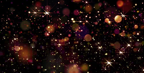 Festive Sparkling Bokeh Particles Overlay Background