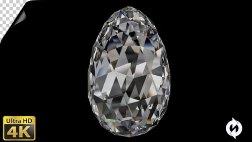 Abstract Geometric Crystal Egg Rotating Animation