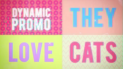 Fast Paced Glitch Promo with Animated Geometric Shapes