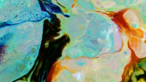 Abstract Organic Hypnotic Ink Colorful Paint Spreads