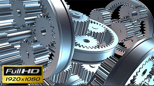 Gears Rotation Loop Background #3