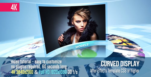 Dynamic Curved Display Media Carousel Showcase