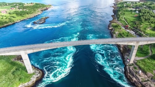 Whirlpools of the Maelstrom of Saltstraumen, Nordland, Norway