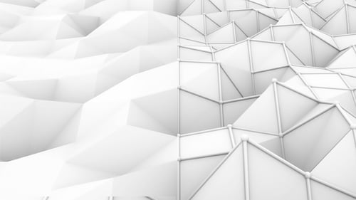 White Geometric Wireframe Surface Loop Background