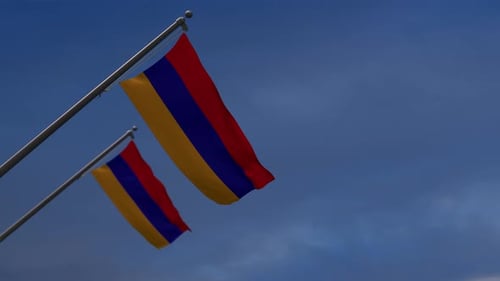Waving Flag of Armenia in Realistic 3D
