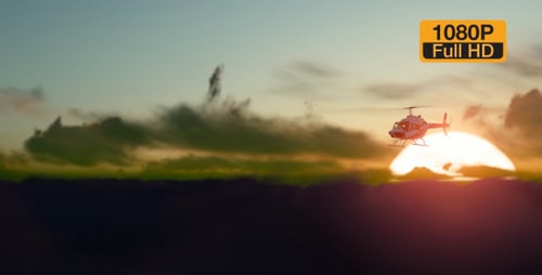 Sunset Hubschrauber