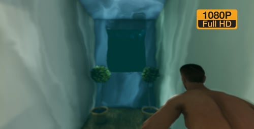 Underwater Ocean Journey with Surface Break and Island View