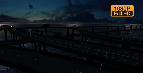 Night Bridge Traffic