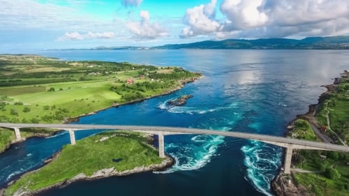Whirlpools of the Maelstrom of Saltstraumen, Nordland, Norway