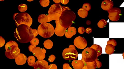 Falling Halloween Pumpkins Loop