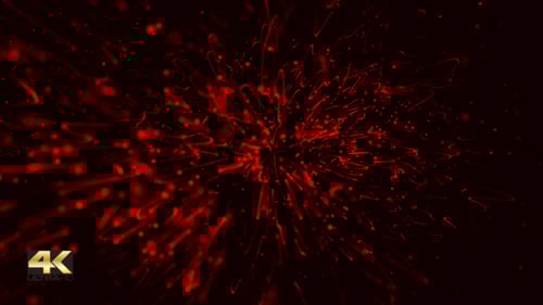Dynamic Abstract Red Particle Stream Flowing Loop Background