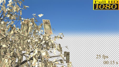 Árbol del dinero de yenes japoneses