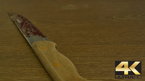 Crime Scene Knife on Floor
