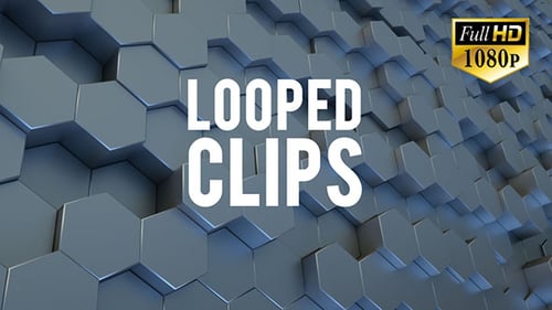 Animated Hexagon Background Looped Perspective 1