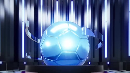 Futuristic Sports Ball 3D Logo Reveal Opener
