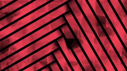 Animated Geometric Red and Black Diagonal Stripes Loop Background