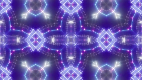 Blinking Neon Light Beam Kaleidoscope Loop 4K 10