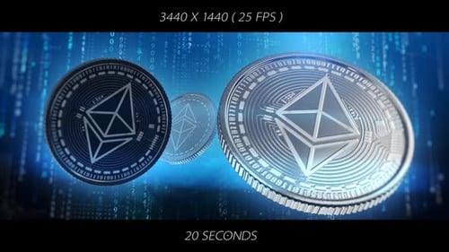Ethereum Blockchain Coin - Ultrawide WQHD Background