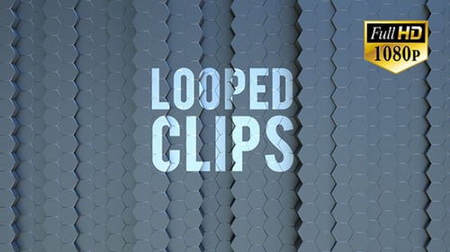 Animated Hexagon Background Looped 2