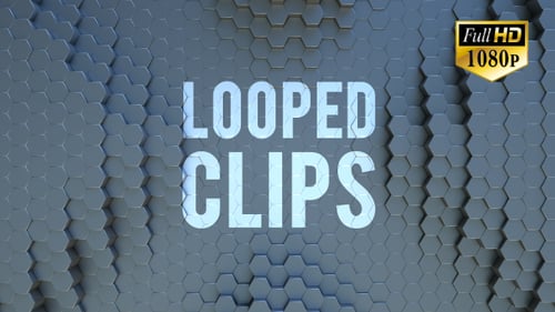 Animated Hexagon Background Looped 5