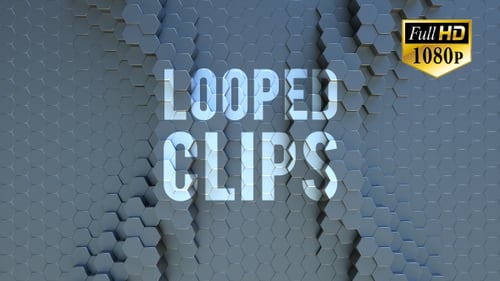 Animated Hexagon Background Looped 6