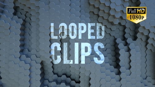 Animated Hexagon Background Looped 7