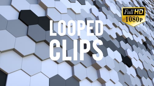Animated Hexagon Background Looped Perspective 9