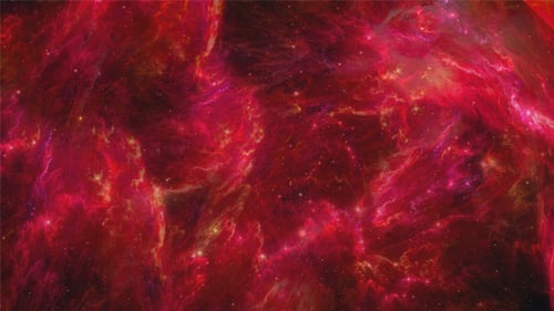 Wunderschöner roter Sci-Fi-Weltraumnebel