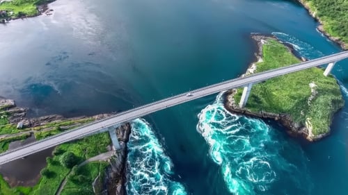 Whirlpools of the Maelstrom of Saltstraumen, Nordland, Norway