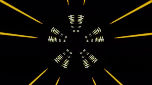 Hypnotic Neon Geometric Kaleidoscope Animation